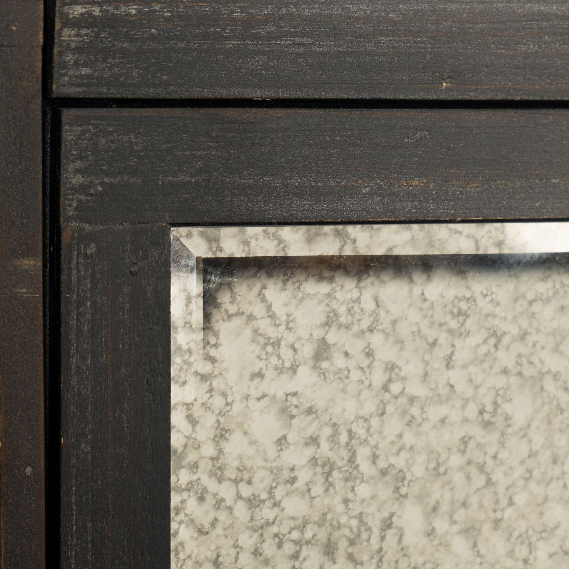 Sunnyvale 32L x 18W x 90H Dark Brown Solid Wood and Mirrored Glass Four Shelf Shelving Unit, Shelving & Bookcase by Mercana, 32" length x 18" width x 90" height View 9