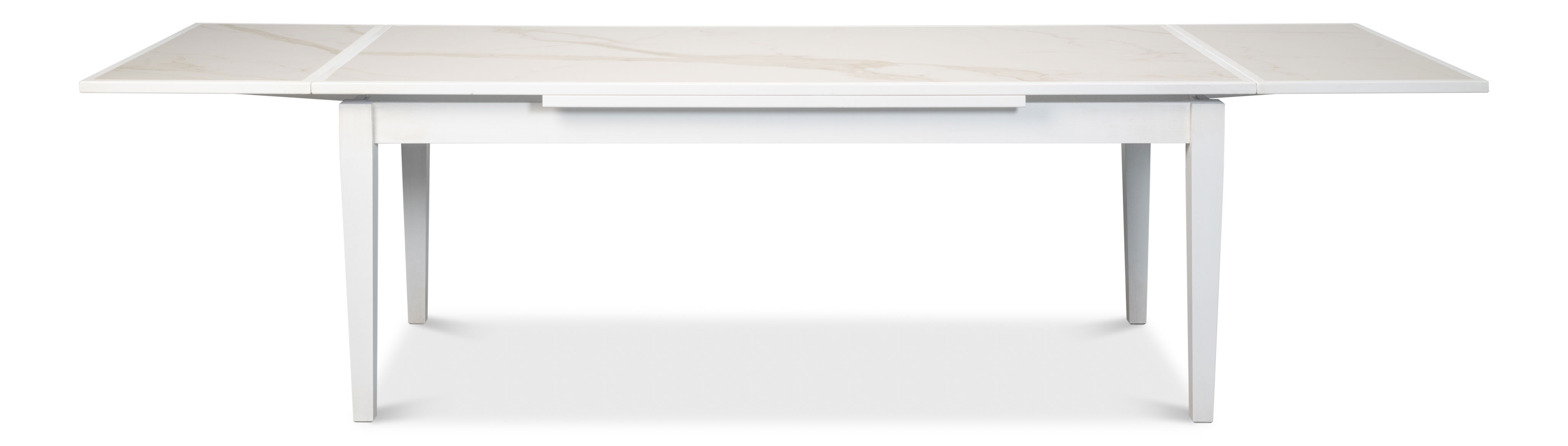 Rect. Extension Dining Table, White large image 