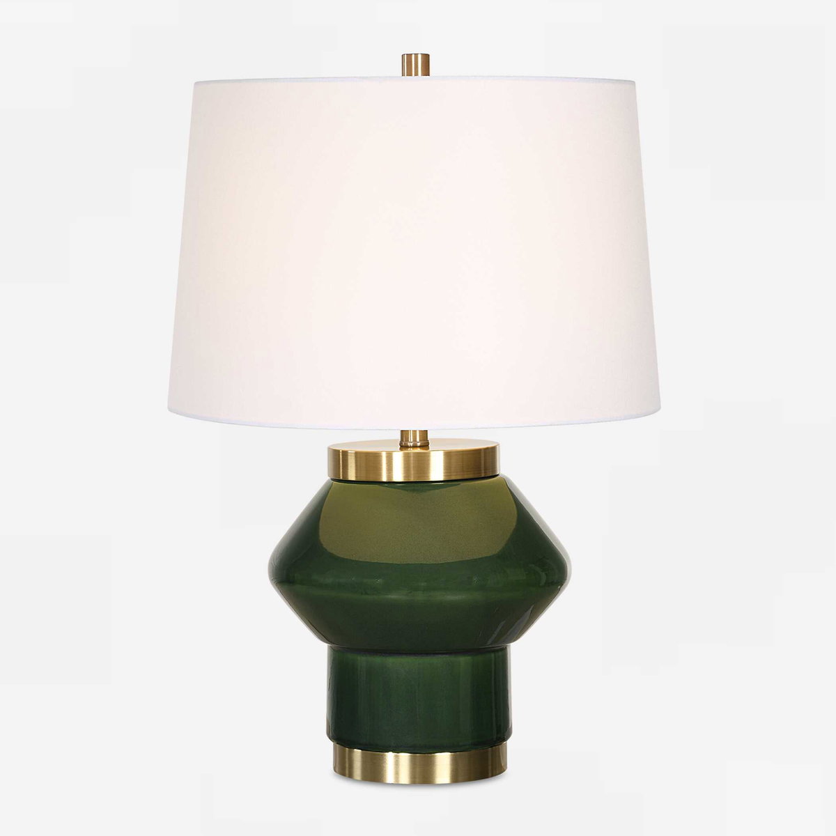 Tayson Jade Green Table Lamp, by Uttermost, 1'5" width x 2'8" height x 1'5" depth View 1