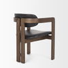 Shiro Medium Brown with Espresso Brown Leather Dining Chair thumbnail 6