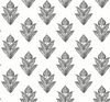 Lotus Motif Black & White Wallpaper thumbnail 0