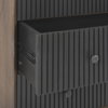 Grace  Medium Brown Wood with Black Metal Frame 3 Drawer Accent Cabinet, Cabinets & Chest by Mercana, 35.5" length x 18" width x 31" height thumbnail 11