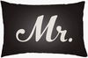 Mr & Mrs Lumbar Pillow, Decorative Pillow by Surya, 14" length x 22" width thumbnail