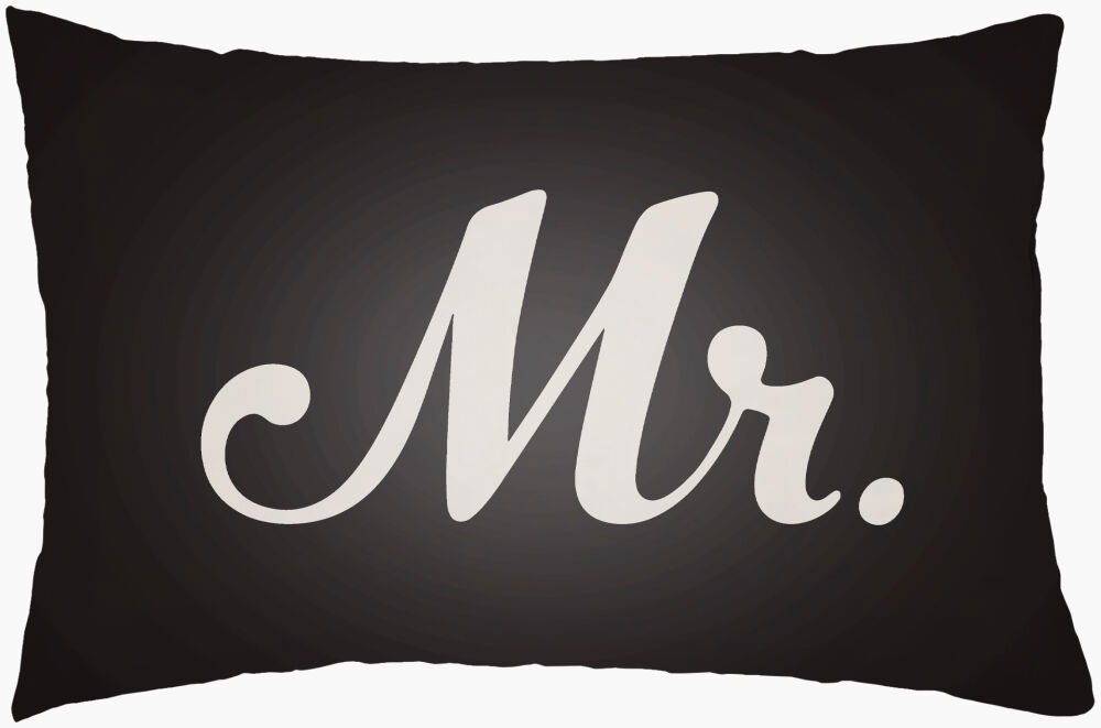 Mr & Mrs Lumbar Pillow, Decorative Pillow by Surya, 14" length x 22" width