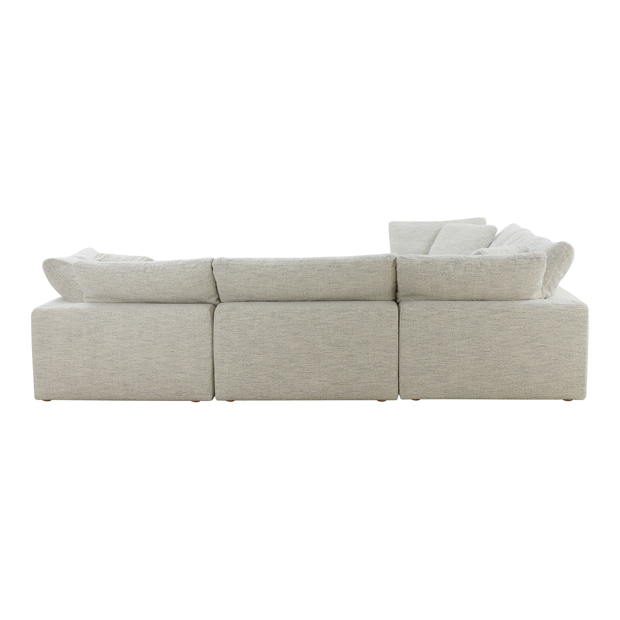 Clay Classic L-shaped Modular Sectional Coastside Sand, Sectional Sofa by Moe's Home, 133.5" width x 32" height x 133.5" depth View 4