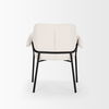 Brently Dining Chair with Cream Boucle Fabric & Matte Black Metal Legs thumbnail 5