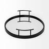 Ansel 20L x 14W Black Metal Mirrored Bottom Oval Serving Tray, Decorative Tray by Mercana, 20.08" length x 13.98" width x 2.87" height thumbnail 7