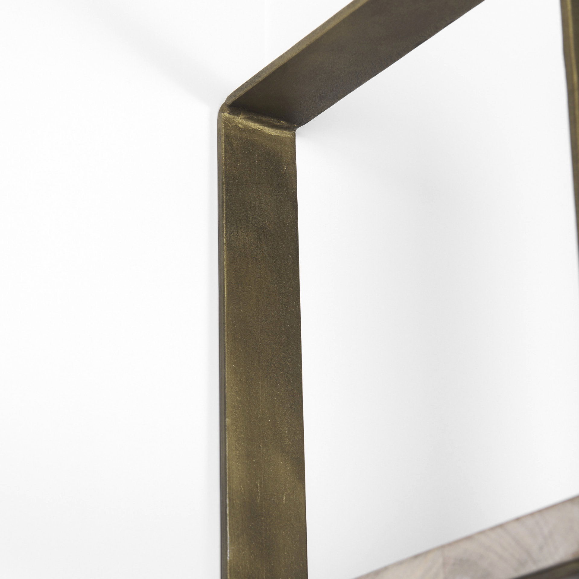 Taunton 80L x 10.5W x 90H Light Brown Wood with Gold Metal Frame 6 Tier Shelving Unit, Shelving & Bookcase by Mercana, 80" length x 10.5" width x 90" height View 10