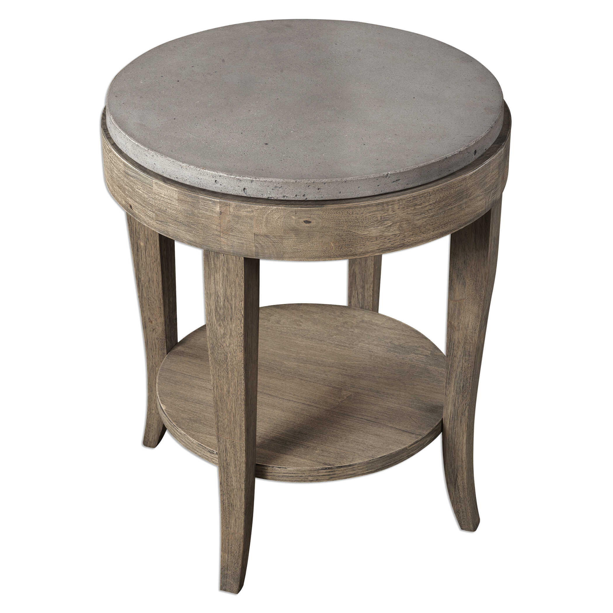 Deka Round Side Table, Furniture by Uttermost, 24" width x 28.5" height x 24" depth View 4