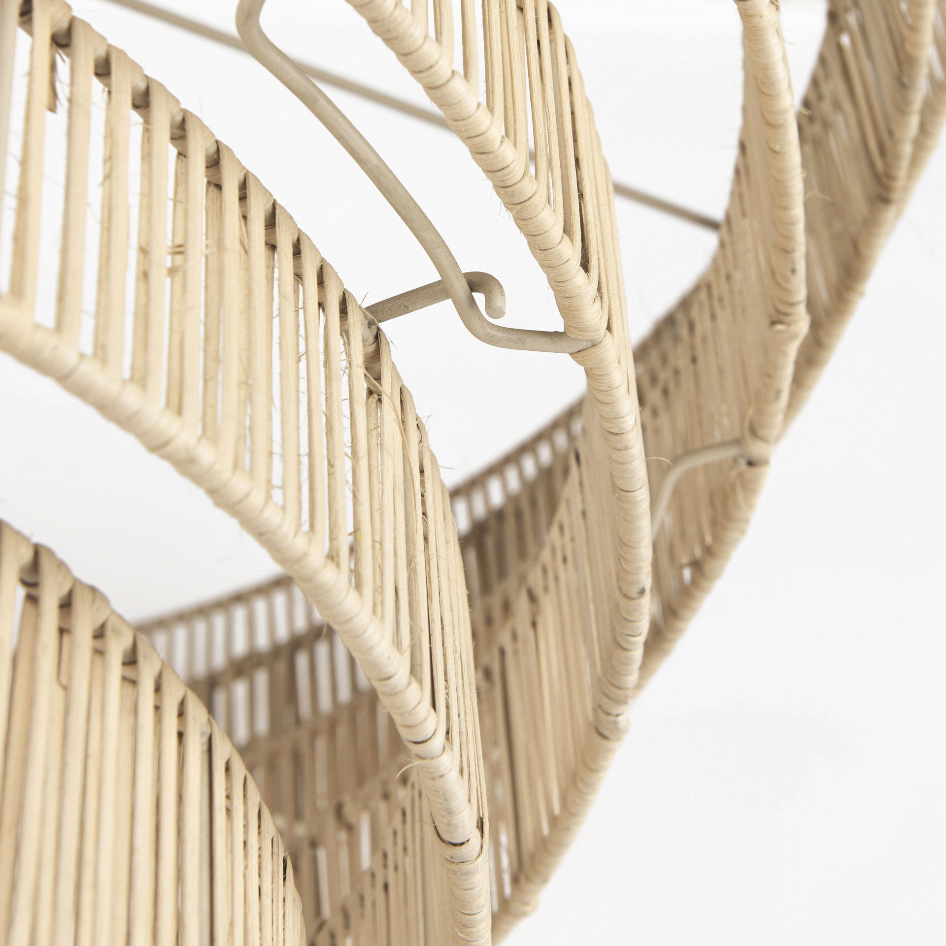 Marimba 40 L x 40 W x 24 H Natural Cane 6 Tier Chandelier, by Mercana, 40" length x 40" width x 24" height View 10