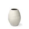 Reyan Small Pearl White Ceramic Striped Vase, by Mercana, 15.75" length x 15.75" width x 21.26" height thumbnail 1