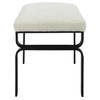 Diverge White Shearling Small Bench, Benche by Uttermost, 22.75" width x 18.75" height x 15.12" depth thumbnail 6