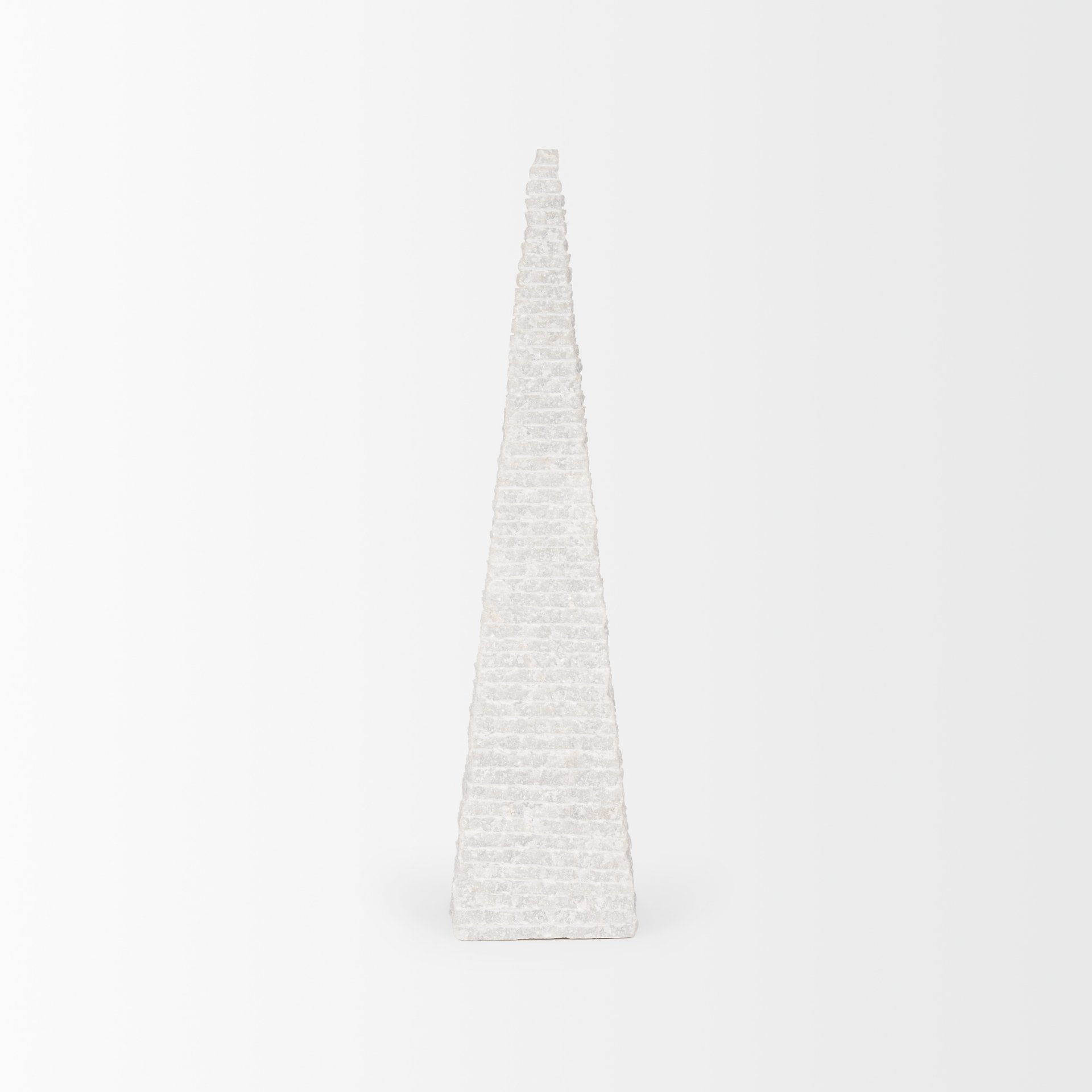 Pyramis White Rough Marble Obelisk 16' large image 