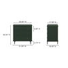 Reagan 3 Drawer Nightstand Deep Green thumbnail 10