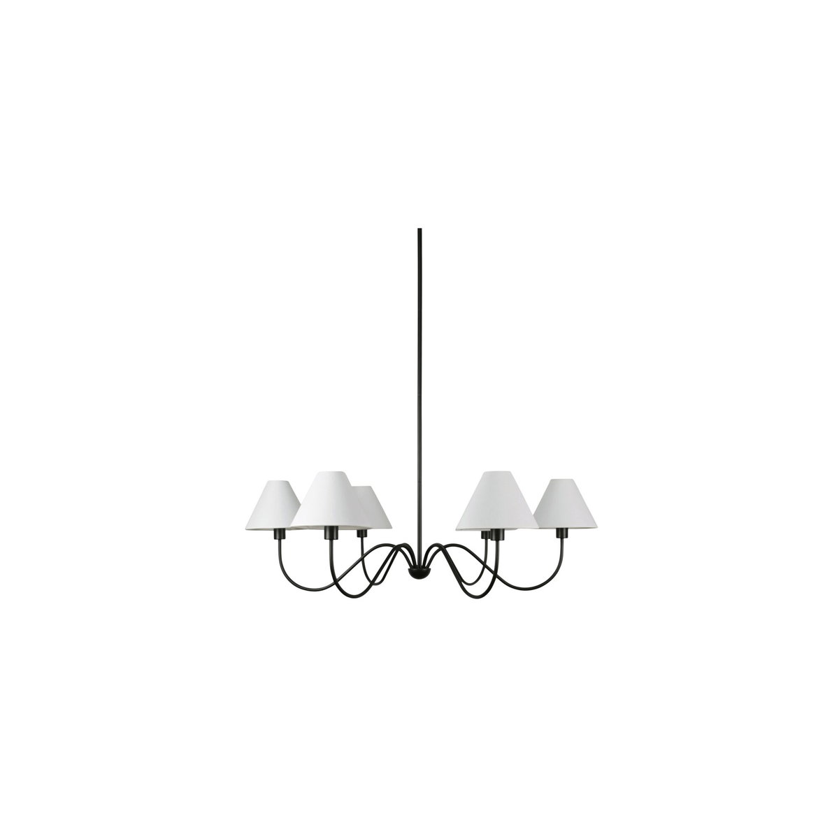 Whitney Chandelier Blackened Bronze, Pendant by Moe's Home, 47.25" width x 50" height x 47.25" depth View 1
