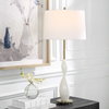Annora Glossy White Table Lamp, by Uttermost, 1'3" width x 2'10" height x 1'3" depth thumbnail 2