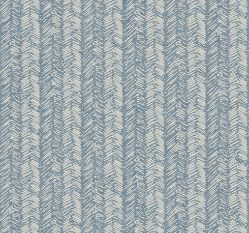 Fractured Herringbone Blue Wallpaper
