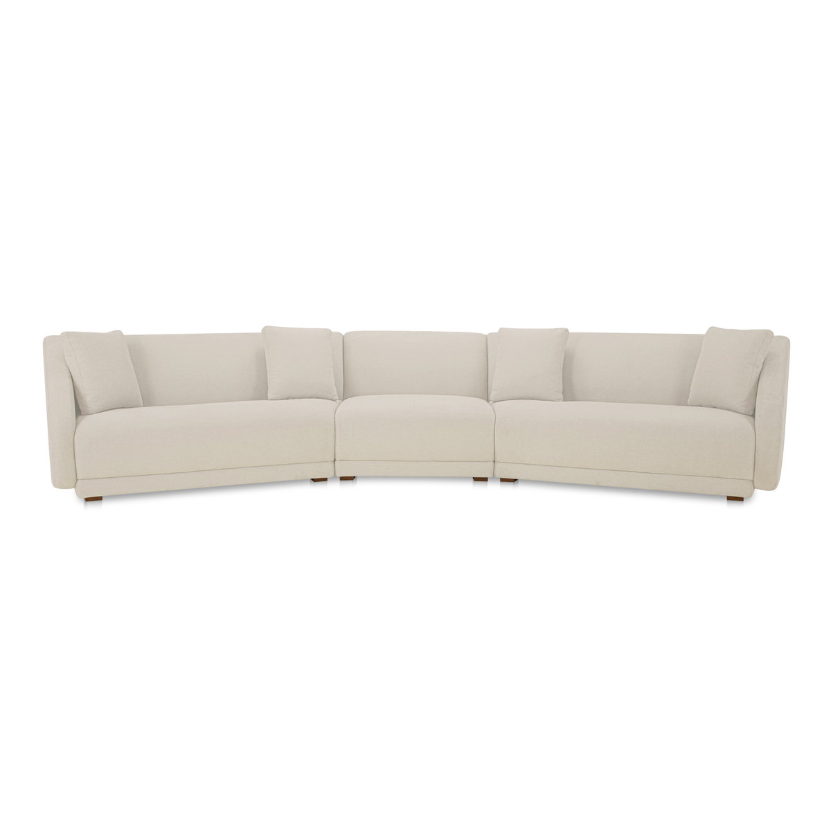 Fraser 3 Piece Modular Sectional With Slipper Off White, Sectional Sofa by Moe's Home, 163" width x 31.5" height x 34.29" depth View 1