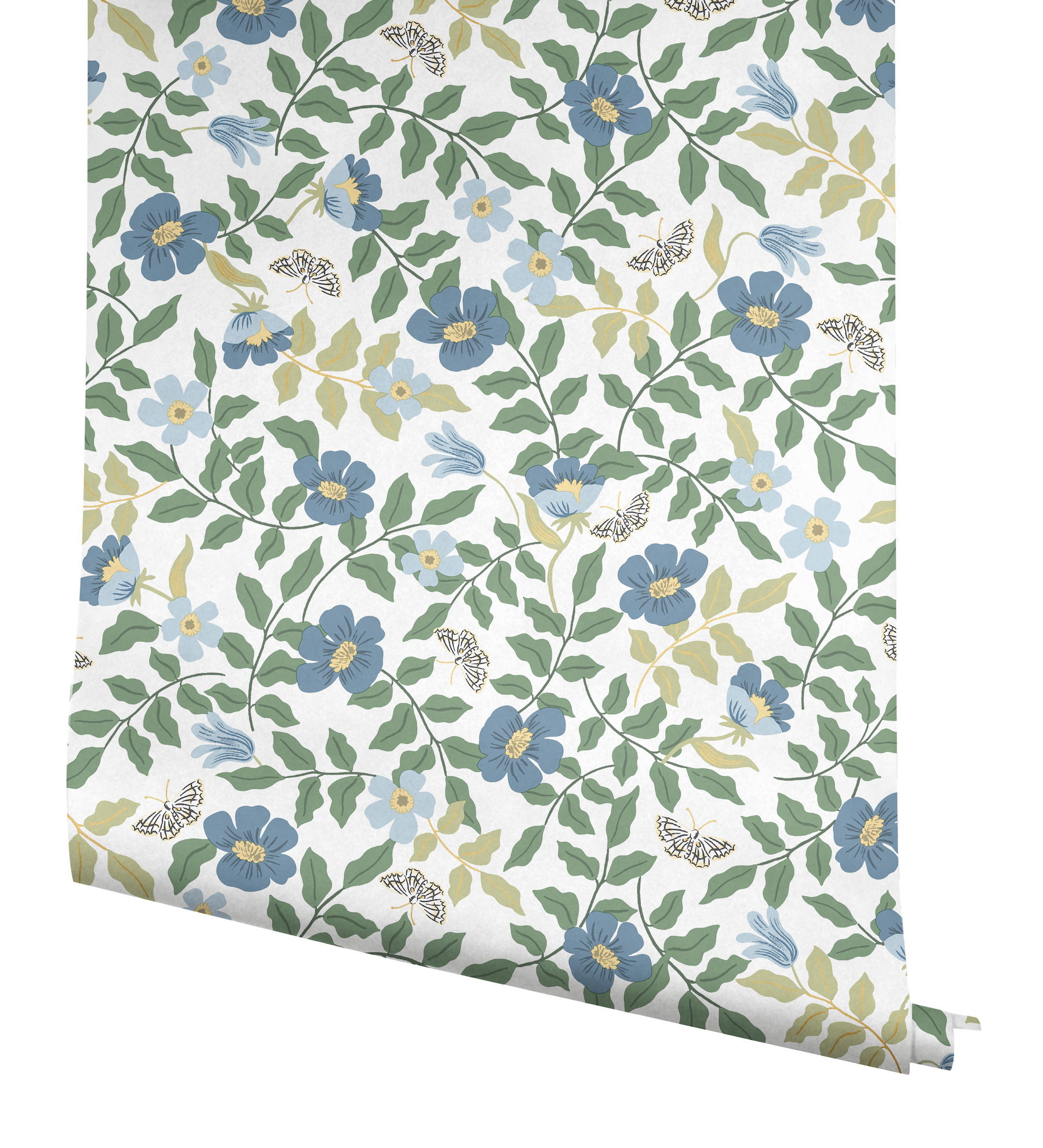 Primrose Blue & White Peel & Stick Wallpaper large image 