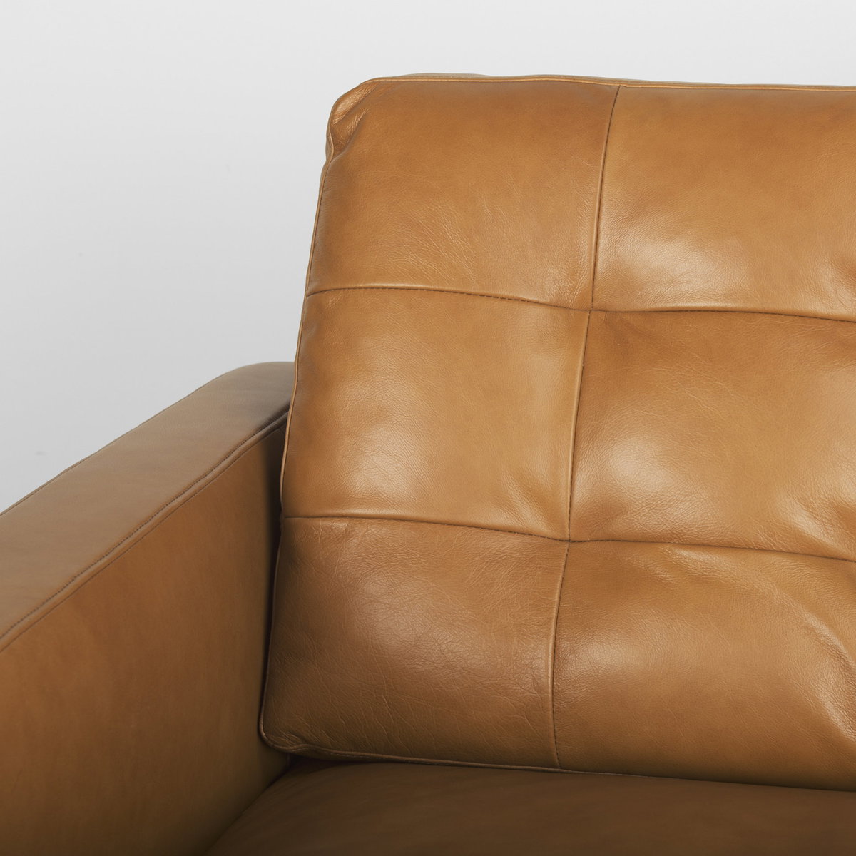 Olaf  Tan Leather Sofa, Sofas & Sectional by Mercana, 88.19" length x 37.8" width x 35.04" height View 12
