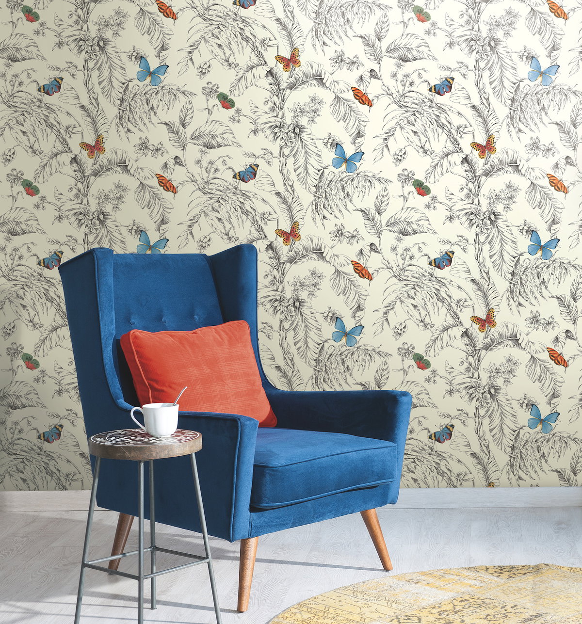 Papillon Primary Wallpaper, by York Wall, 27' length x 2'3" width x 0.02" depth View 5
