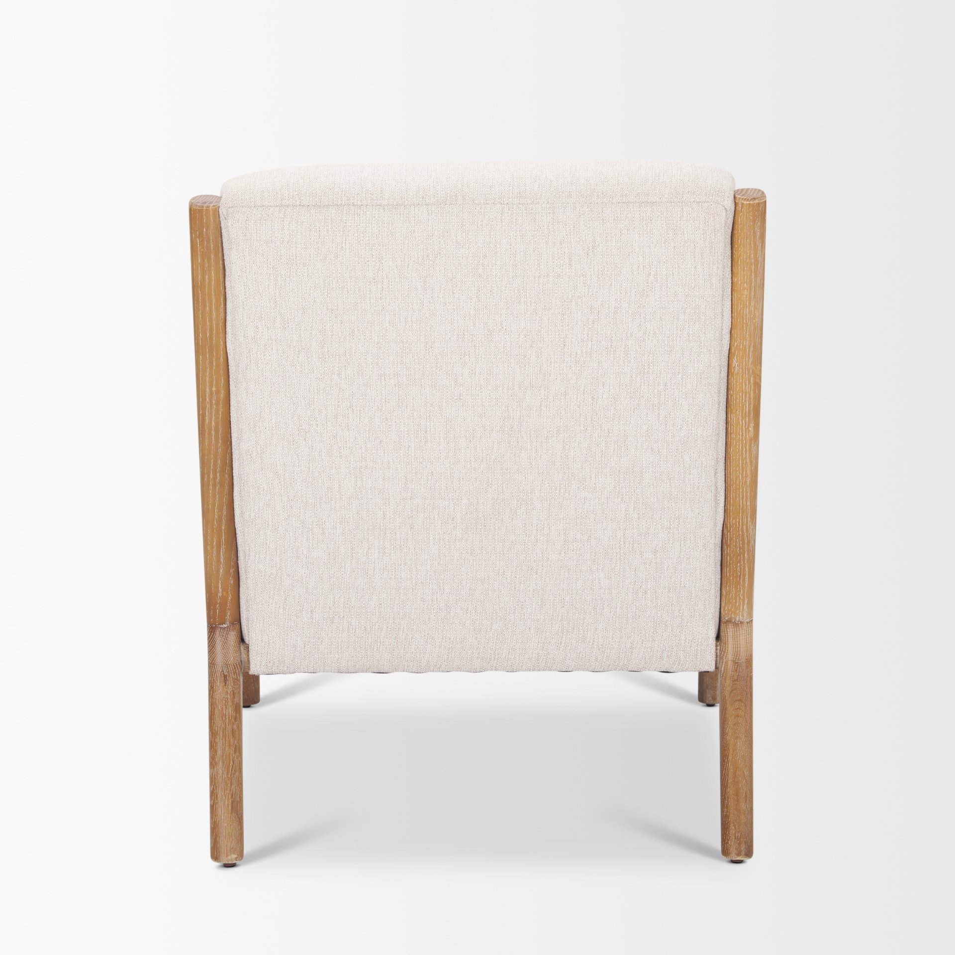 Cashel Accent Chair with Medium Brown Wood and Beige Fabric large image 