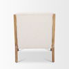 Cashel Accent Chair with Medium Brown Wood and Beige Fabric thumbnail 4