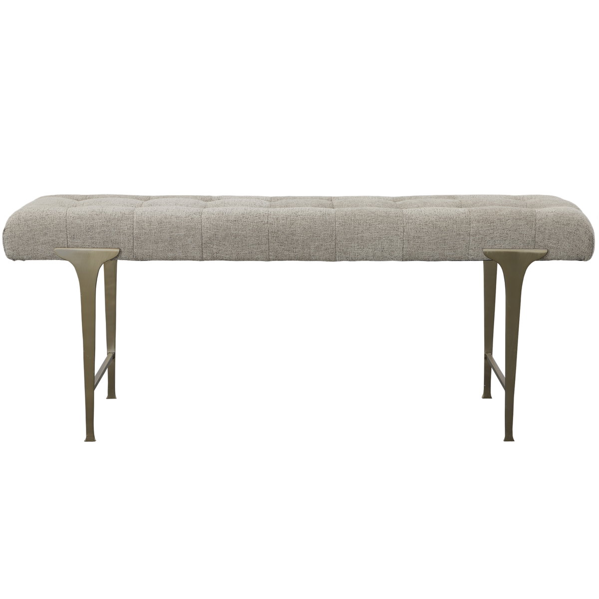 Imperial Upholstered Gray Bench, Benche by Uttermost, 48" width x 19" height x 16" depth View 8