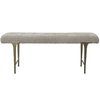 Imperial Upholstered Gray Bench, Benche by Uttermost, 48" width x 19" height x 16" depth thumbnail 8