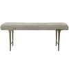 Imperial Upholstered Gray Bench, Furniture by Uttermost, 48" width x 19" height x 16" depth thumbnail 8