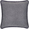 Cotton Fringe Accent Pillow, Decorative Pillow by Surya, 20" length x 20" width thumbnail
