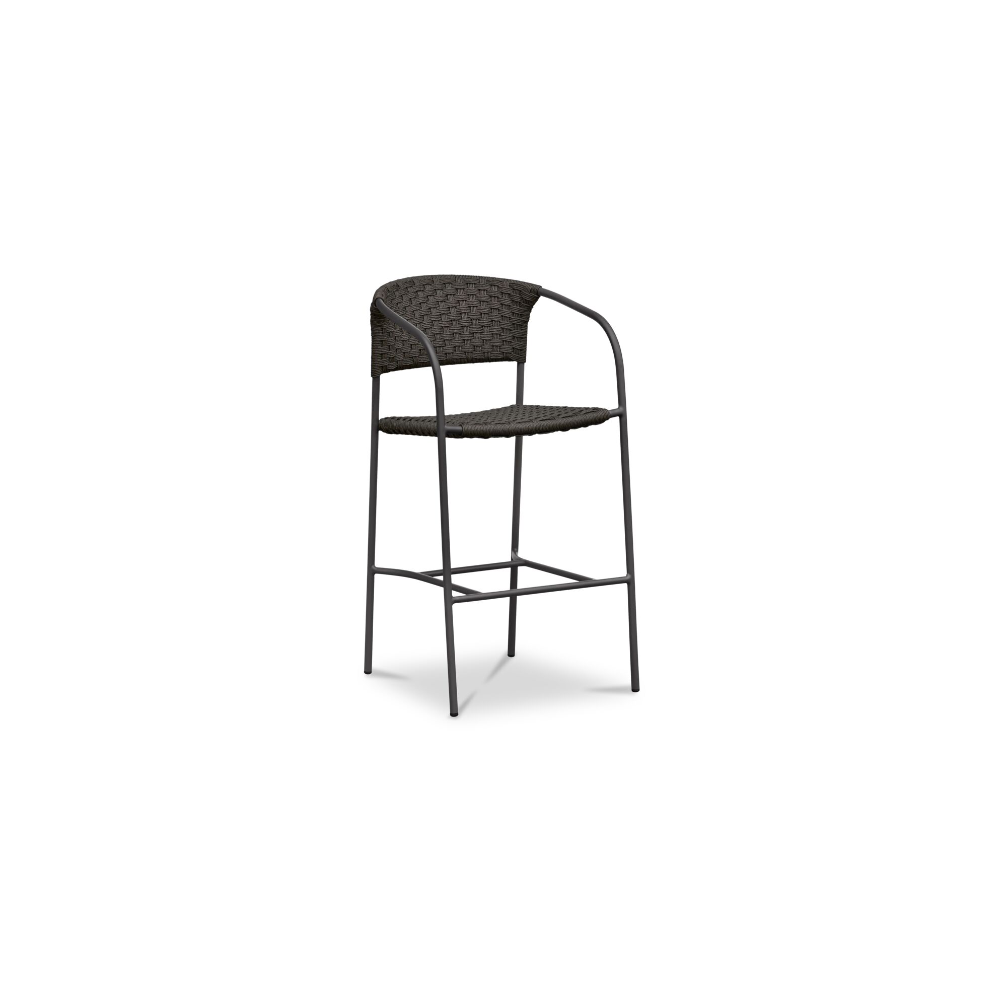 Zola Outdoor Bar Stool Dark Brown, Outdoor Chair by Moe's Home, 2' width x 3'6.6" height x 1'11" depth View 2