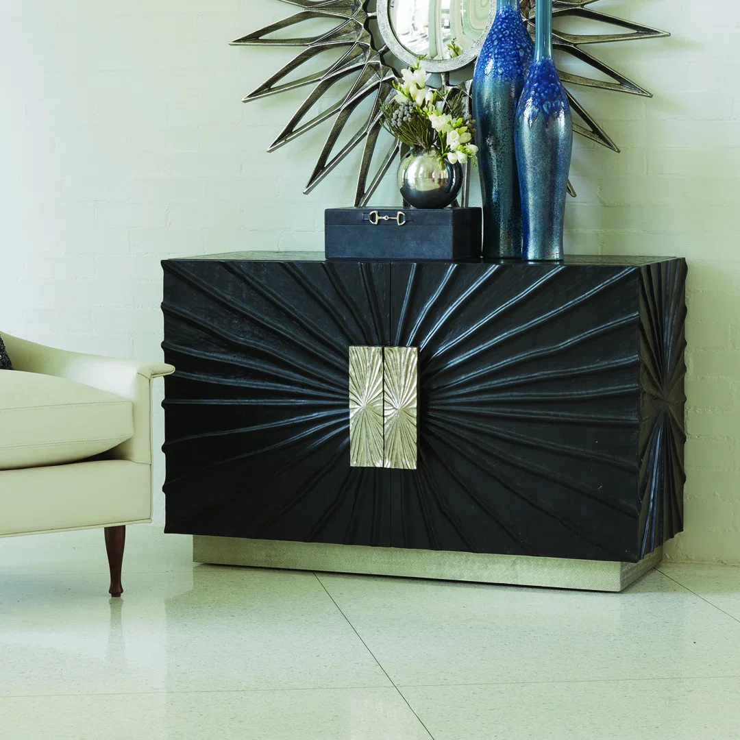 Pleated Two-Door Cabinet, Cabinets & Sideboard by Global Views, 44" width x 27.75" height x 20" depth View 6