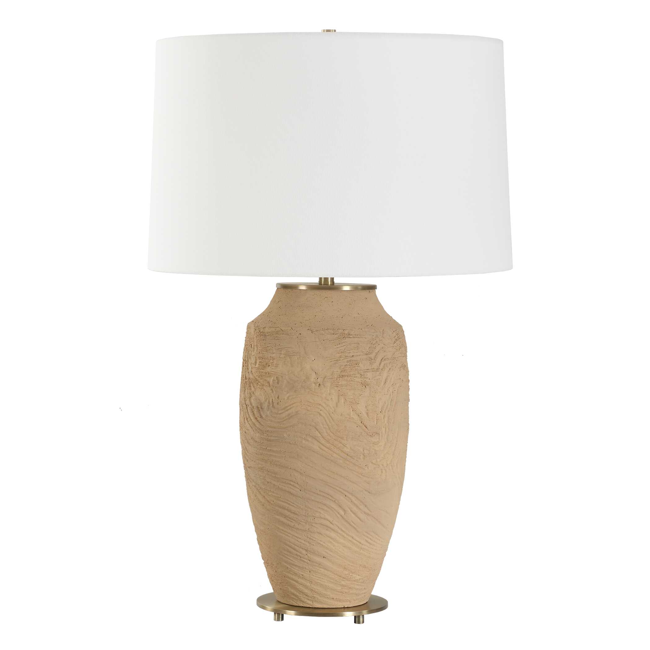 Sandstone Flow Terracotta Table Lamp, by Uttermost, 18" width x 28.5" height x 18" depth View 5