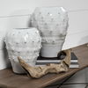 Julian Large Glossy White Ceramic Spoked Vase thumbnail 2
