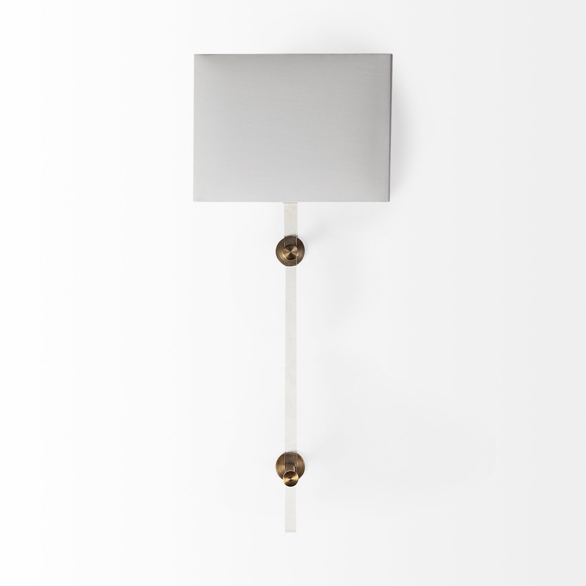 Cantabria 12x30 White Shade Brass/Acrylic Wall Sconce large image 