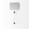 Cantabria 12x30 White Shade Brass/Acrylic Wall Sconce thumbnail 2