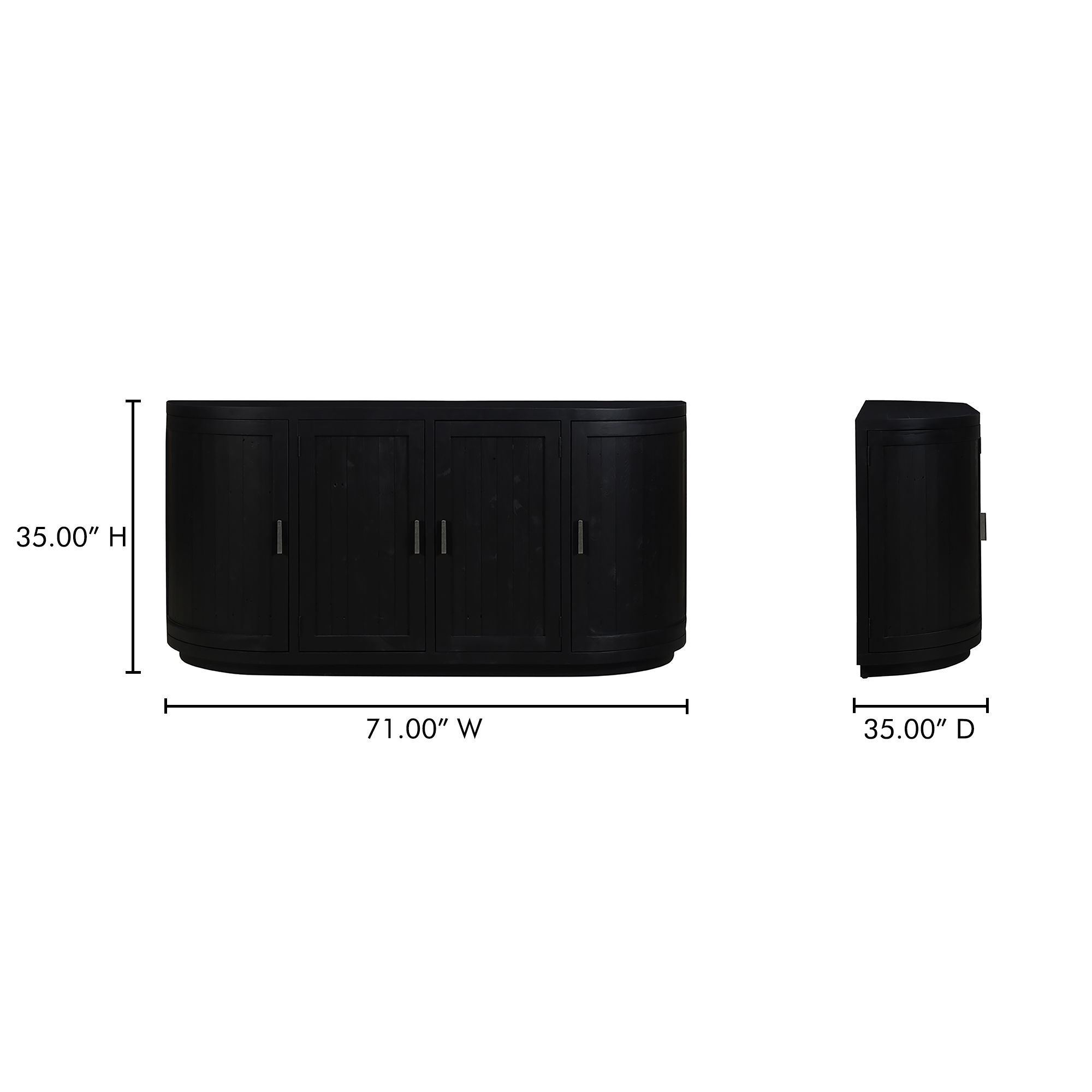 Nicola Sideboard Black large image 