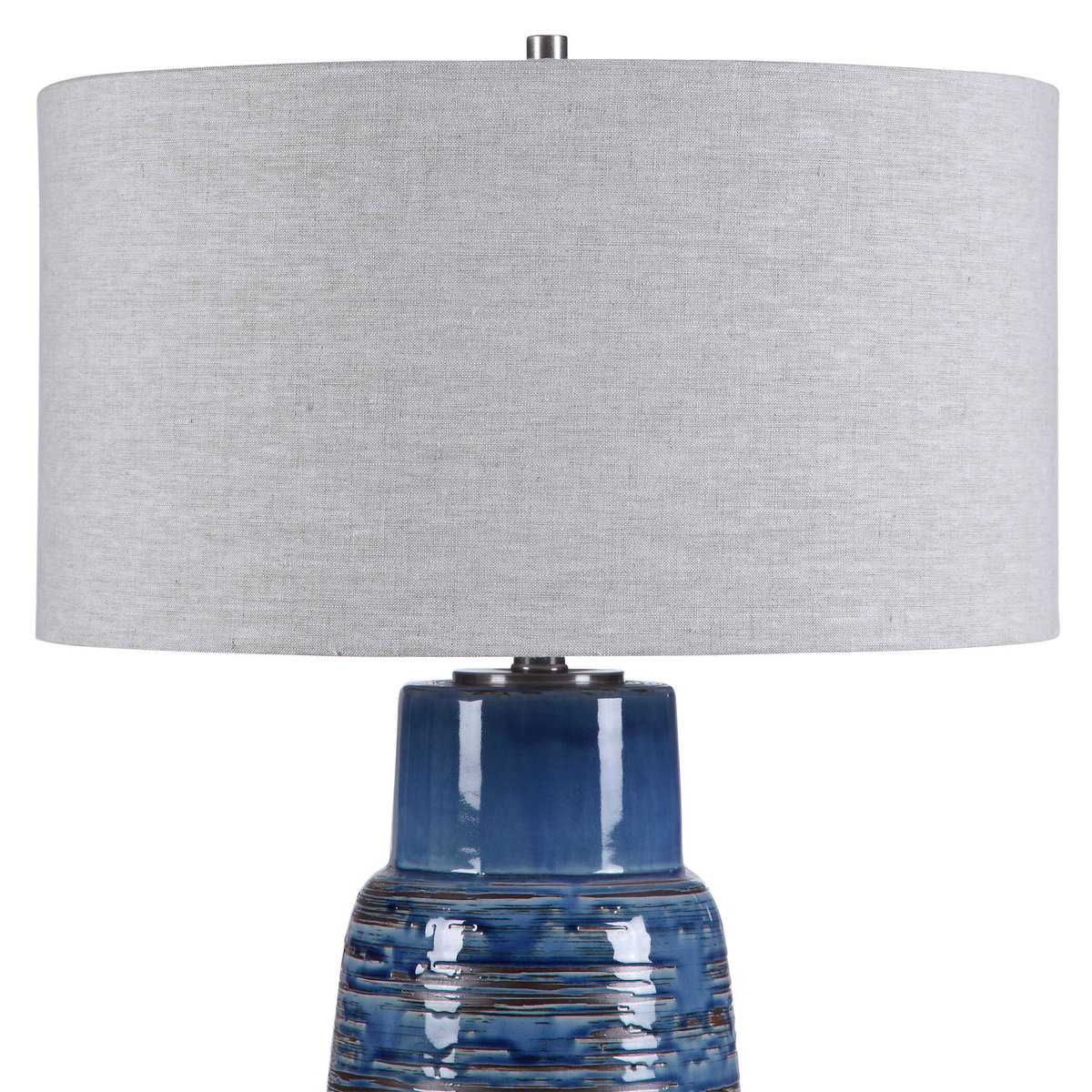 Magellan Blue Table Lamp, by Uttermost, 1'7" width x 2'7.5" height x 1'7" depth View 5