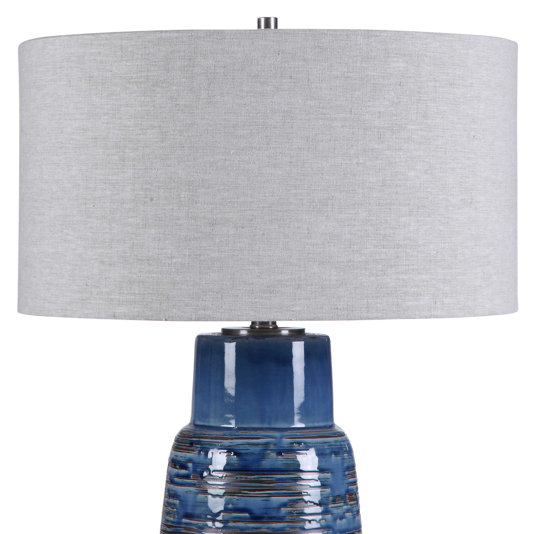 Magellan Blue Table Lamp, by Uttermost, 19" width x 31.5" height x 19" depth View 5
