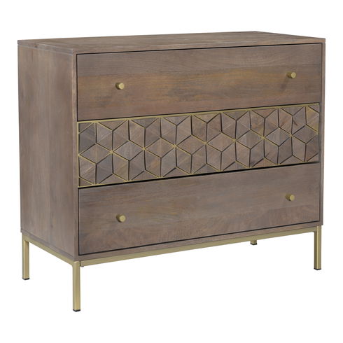 Corolla 3 Drawer Nightstand