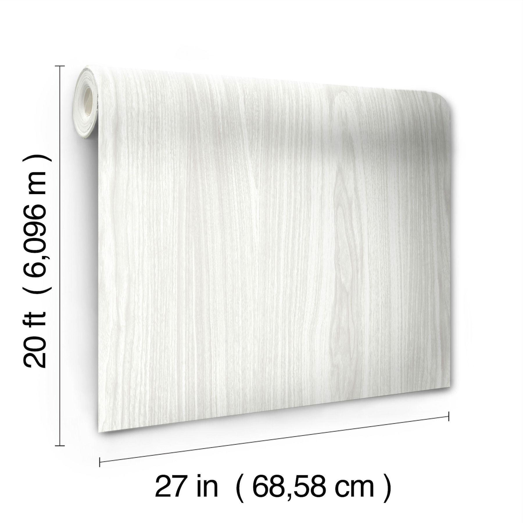 Linden White Peel & Stick Wallpaper large image 