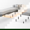 Colburne Cream Fabric with Brown Wood Bench thumbnail 7