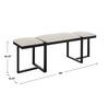 Triple Cloud Modern Upholstered Bench, Benche by Uttermost, 60.75" width x 22" height x 16" depth thumbnail 3
