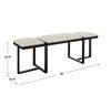 Triple Cloud Modern Upholstered Bench, Benche by Uttermost, 60.75" width x 22" height x 16" depth thumbnail 3