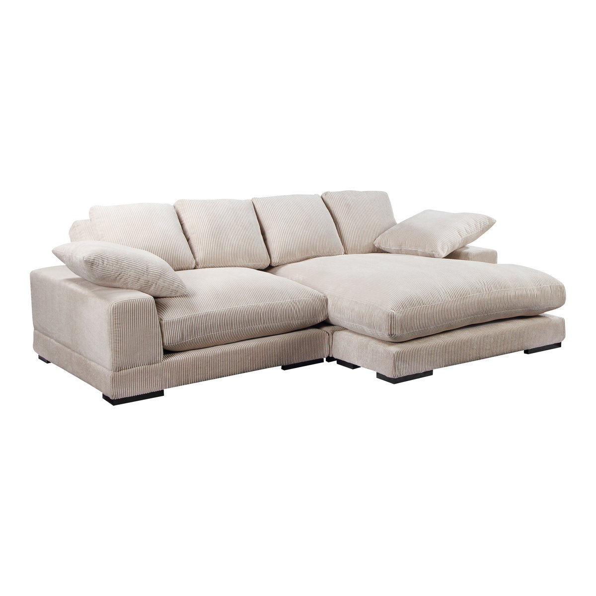 Plunge Sectional Cappuccino, Sectional Sofa by Moe's Home, 106" width x 34" height x 46" depth View 2