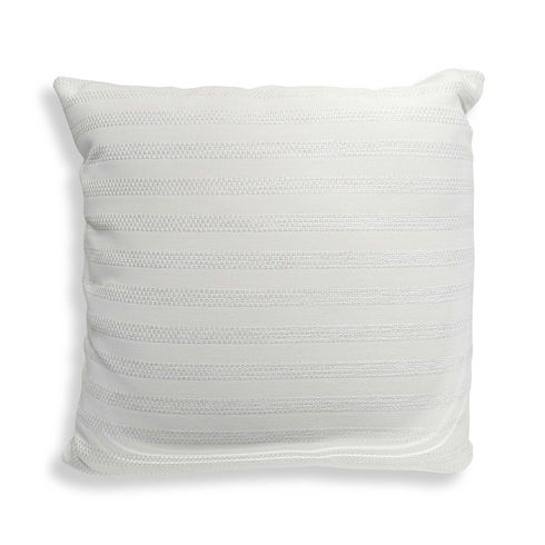 Basket Stripe Ivory Outdoor Pillow