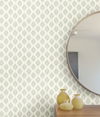Leaflet Taupe Wallpaper, by York Wall, 27' length x 2'3" width x 0.02" depth thumbnail 3