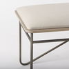 Camille  Cream Fabric Seat with Metal Frame Bench thumbnail 6