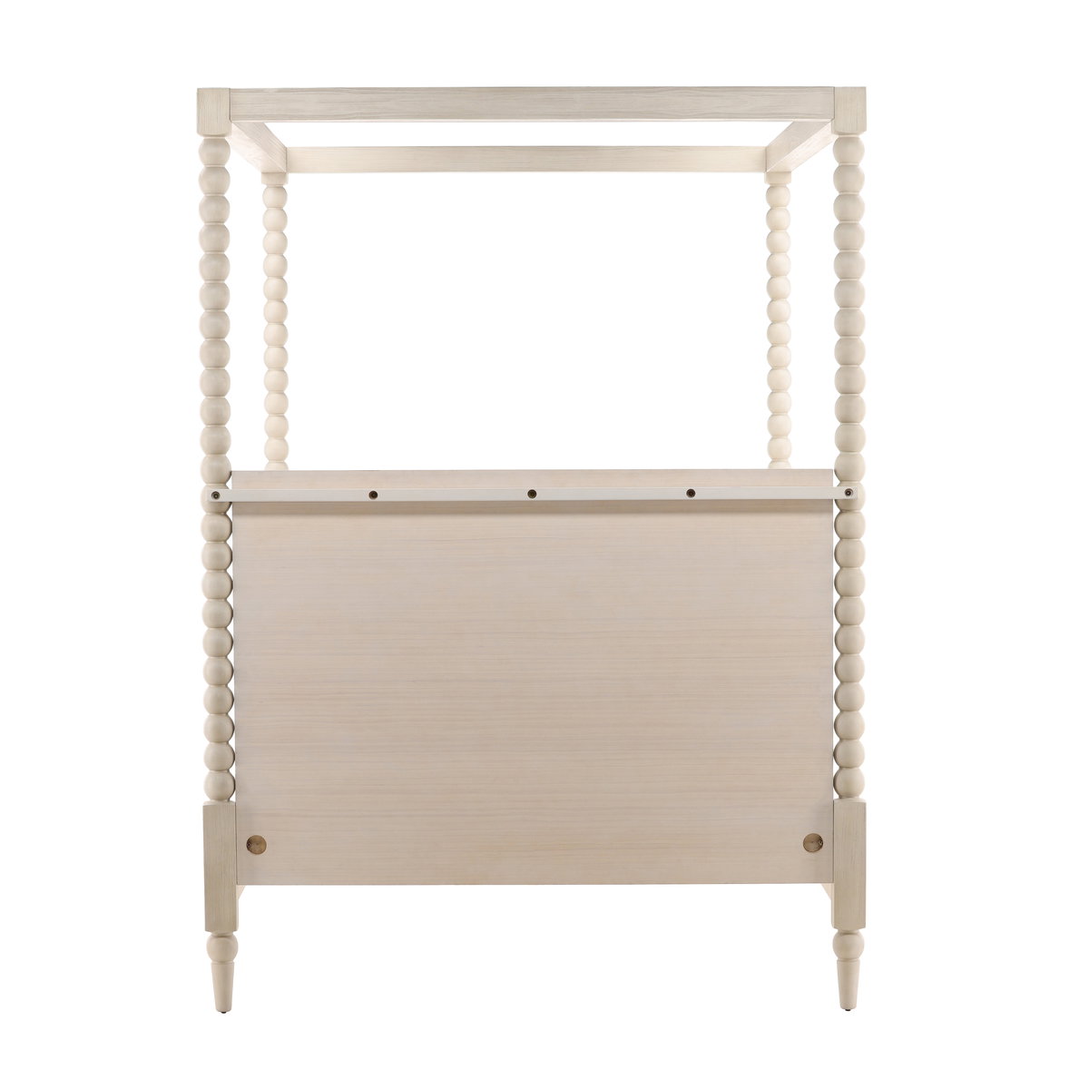 Marcellina Bed Queen Whitewash, by Dovetail, 64.5" width x 90" height x 87.3" depth View 5